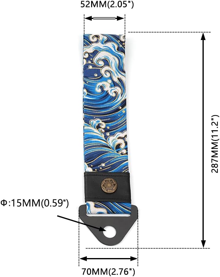 RASTP Racing Tow Strap, Car Modification Sports Trailer Belt Fit for Front or Rear Front Bumper Decorative (Waves Blue) - Image 4